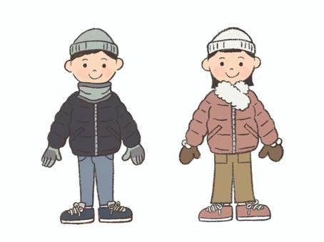 寒い日の子ども（ナチュラルカラー）