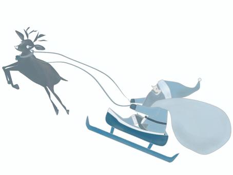 santa claus and reindeer 2, christmas, simple, santa claus, JPG and PNG