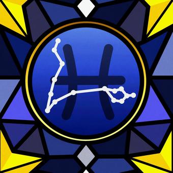 シームレスなモザイク　魚座　ｐ  魚座,うお座,星占い,ホロスコープ,占星術,12星座,宇宙,天体,天文,ギリシャ神話のイラスト素材