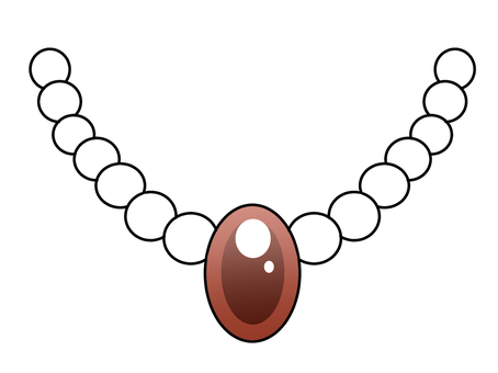 ネックレス ネックレス,宝石,パール,ジュエリー,ルビー,アクセサリー,シンプルのイラスト素材