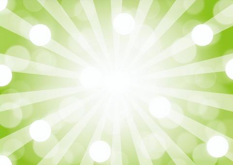 緑色の光の玉ボケと集中線の背景素材 集中線,光,玉ボケ,グラデーション,緑色,背景のイラスト素材