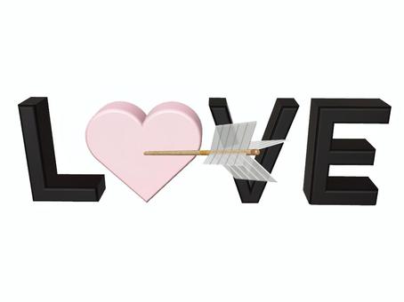 LOVE, an arrow stuck in my heart, love, text, love, JPG and PNG