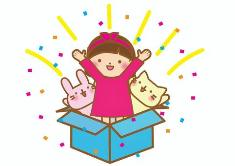 Illustration, box, surprised, surprise, 