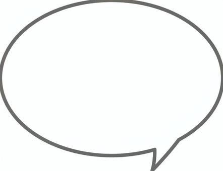 吹き出し（ラインのみ）04 ふきだし,吹き出し,吹出し,単品,1個,一個,ひとつ,1つ,単体,線のイラスト素材