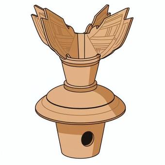 器財埴輪 器財埴輪 古墳時代,器財埴輪,埴輪,壺,土器,粘土,焼き物,容器,歴史,考古学のイラスト素材