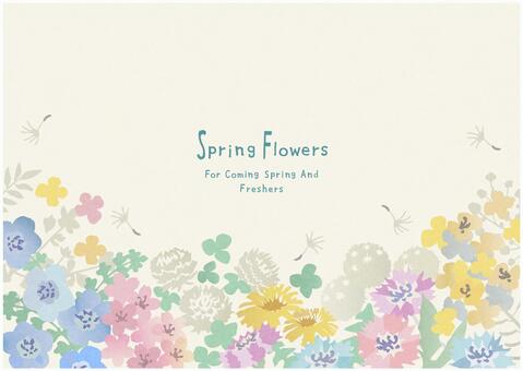 Free Vectors | Spring flowers frame 009