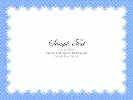 レースのフレーム、背景02 レースのフレーム、背景02 レース,フレーム,背景,レースペーパー,枠,飾り枠,レース柄,水色,白,ドットのイラスト素材