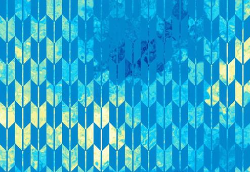 ブルーとイエローのマーブル矢絣柄 マーブル,パターン,矢絣,矢羽,ひし形,ダイアモンド,背景,壁紙,青,ブルーのイラスト素材