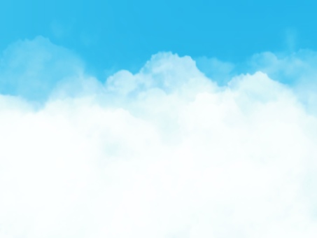 青空にふんわりとした白い雲の背景イラスト 背景,雲,青空,白,空,晴れ,快晴,自然,穏やか,爽やかのイラスト素材