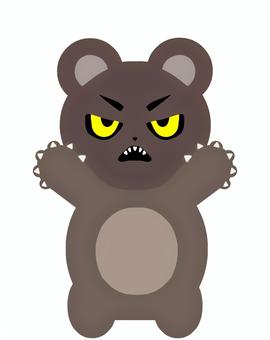くま くま くま,熊,威嚇,威嚇熊,がおーのイラスト素材