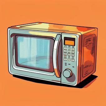 Illustration, microwave, second hand, life, 