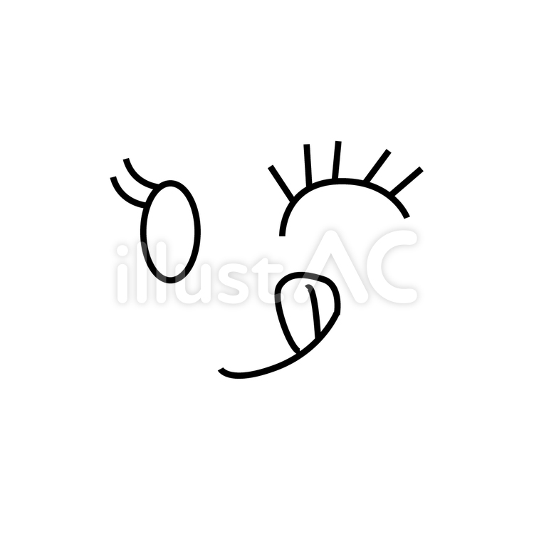 ウインク チャーミングイラスト No 無料イラストなら イラストac