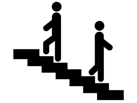 階段マーク 階段,段,マーク,人,人物,標識,デザイン,表示,案内,目印のイラスト素材