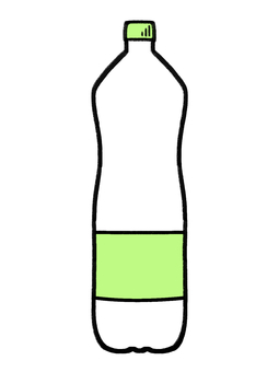 手書き_ペットボトル_02 ペットボトル,ボトル,飲料,ドリンク,水,容器,プラスチック,キャップ,フタ,リサイクルのイラスト素材