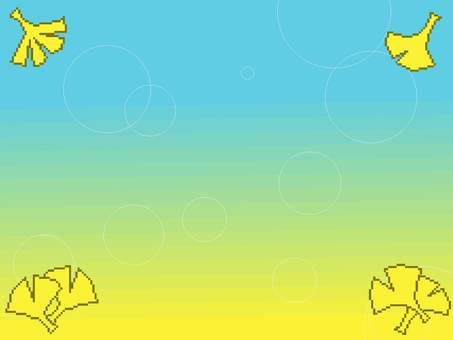 銀杏 秋,銀杏,背景,ドット絵,紅葉のイラスト素材