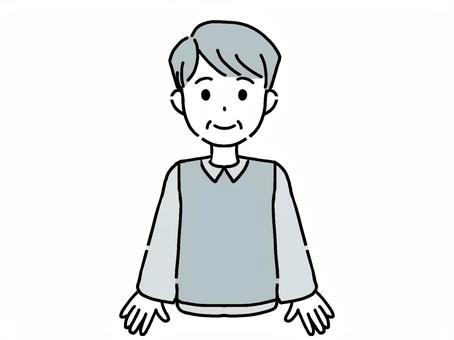 微笑むおじいさん 微笑む,おじいさん,機嫌,良い,笑顔,ニコニコ,優しい,楽しい,嬉しい,男性のイラスト素材