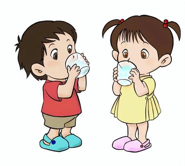 水を飲もうね 夏,水,手書き,水分補給,子供,保育,園だより,幼児,飲む,熱中症のイラスト素材