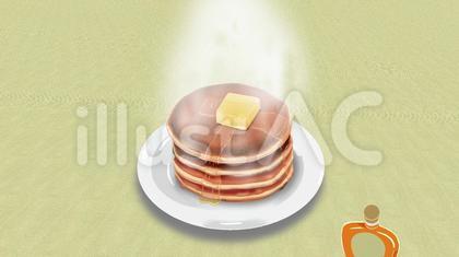 おいしそうなパンケーキのイラスト