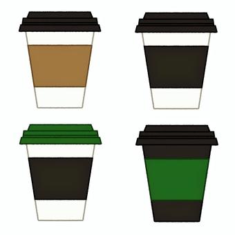 Illustration, caffè, caldo, nero, 