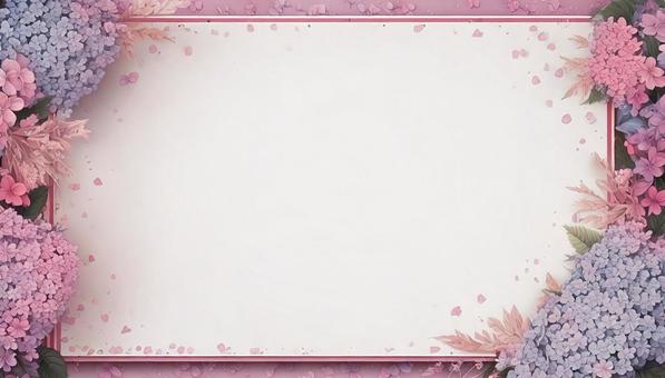 紫陽花のフレーム