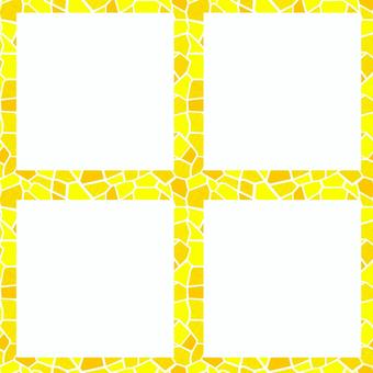 シームレスな鉛筆画風モザイクの枠　金　ｈ モザイク,かわいい,テクスチャ,手描き風,鉛筆,にじみ,不規則,紙,背景,バックグラウンドのイラスト素材