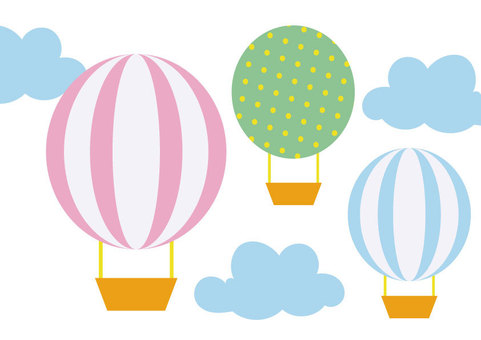 Illustration, balloon, cloud, sky, 