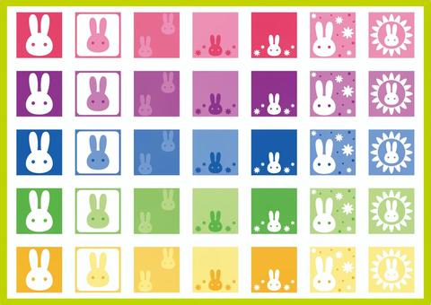 Illustration, rabbit, flower, silhouette, 