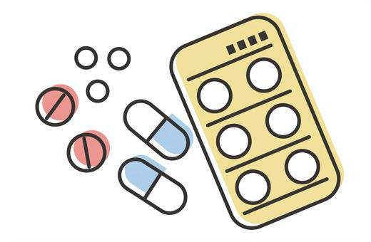 錠剤セット 錠剤,カプセル,薬,アイコン,セット,病気,薬剤,頓服薬,薬局,薬剤師のイラスト素材