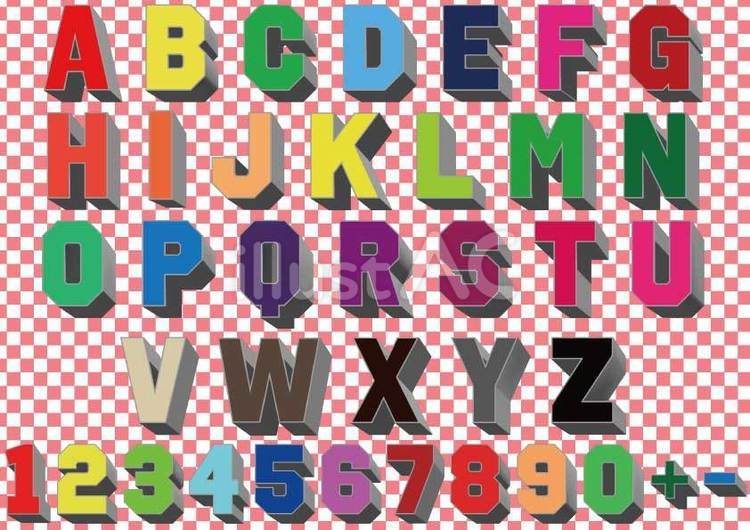3D文字 文字,テキスト,立体のイラスト素材