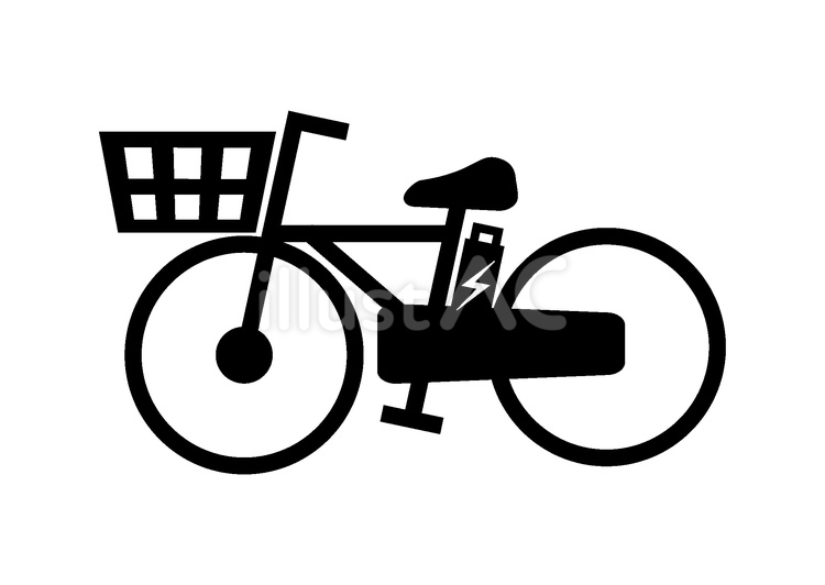 電動自転車のアイコン 電動自転車,バッテリー,自転車のイラスト素材