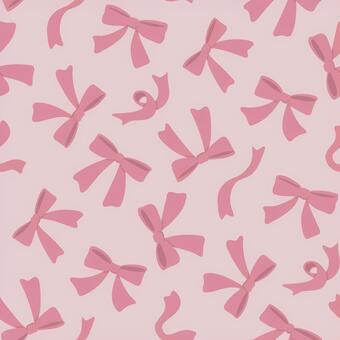 ゆるリボンのパターン柄 線なし ピンク リボン,柄,ピンク,くすみピンク,背景,模様,包装紙,総柄,爽やか,ちょう結びのイラスト素材