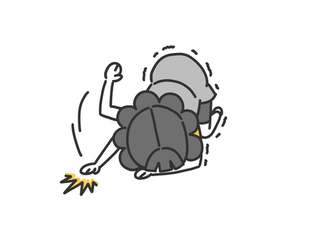 突っ伏して爆笑する女の子 子供,子ども,キッズ,児童,学生,小学生,中学生,女の子,少女,笑うのイラスト素材