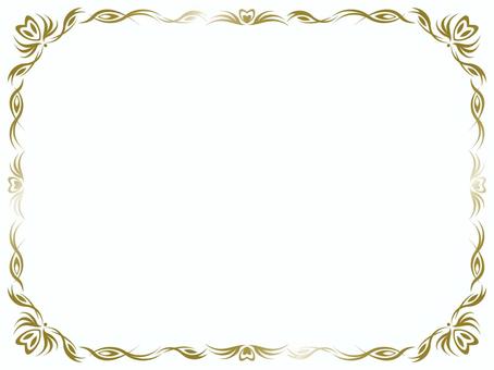 飾りフレーム金 飾り罫,飾り枠,フレーム,囲み,罫,枠,装飾,飾り,素材,金色のイラスト素材
