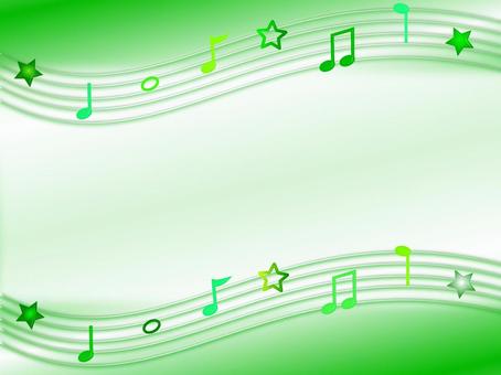 音符　グリーン背景 シンプルな背景,五線譜,音符,おんぷ,オンプ,音楽,音楽会,シンプル,背景,壁紙のイラスト素材