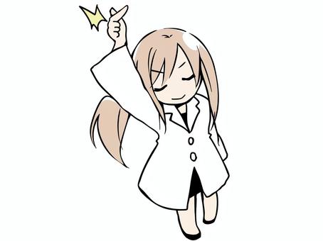 白衣を着た女性 指パッチン 女性,白衣,女医,先生,指パッチン,フィンガースナップ,鳴らす,ボディパーカッション,主張,注目のイラスト素材