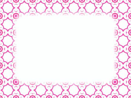 popや広告のフレーム枠の素材の背景画像 pop,広告,フレーム,ピンク,幾何学模様,枠,コピースペース,キュート,オシャレ,柄のイラスト素材