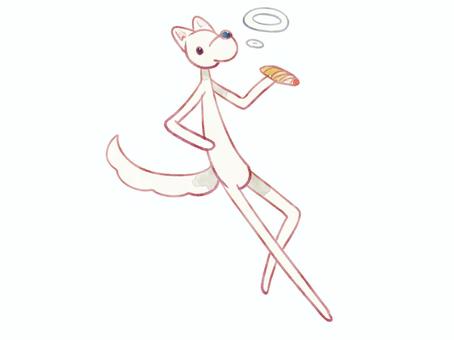 葉巻犬 犬,可愛い,葉巻,吸う,ふかす,煙,水彩風のイラスト素材