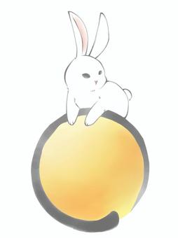 兔子和月亮 2, JPG 和 PNG 兔子和月亮 2, 賞月, jugoya, 望月, JPG 和 PNG