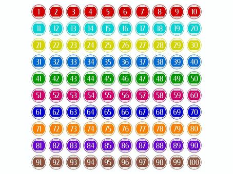 숫자의 일러스트 1~100 그 48, JPG, PNG 및 AI 숫자의 일러스트 1~100 그 48, 디지털, 디자인, 화려한, JPG, PNG 및 AI