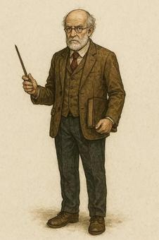 知識の探求者 ― 老教授の立ち絵