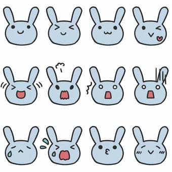 Illustration, rabbit, emoticon, expression, 