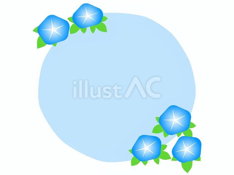 朝顔の花フレーム アサガオ,花,植物のイラスト素材