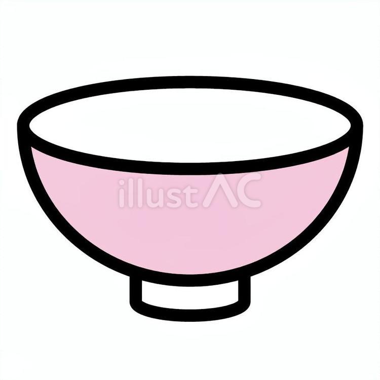 お茶碗02_4c お茶碗,食器,器のイラスト素材