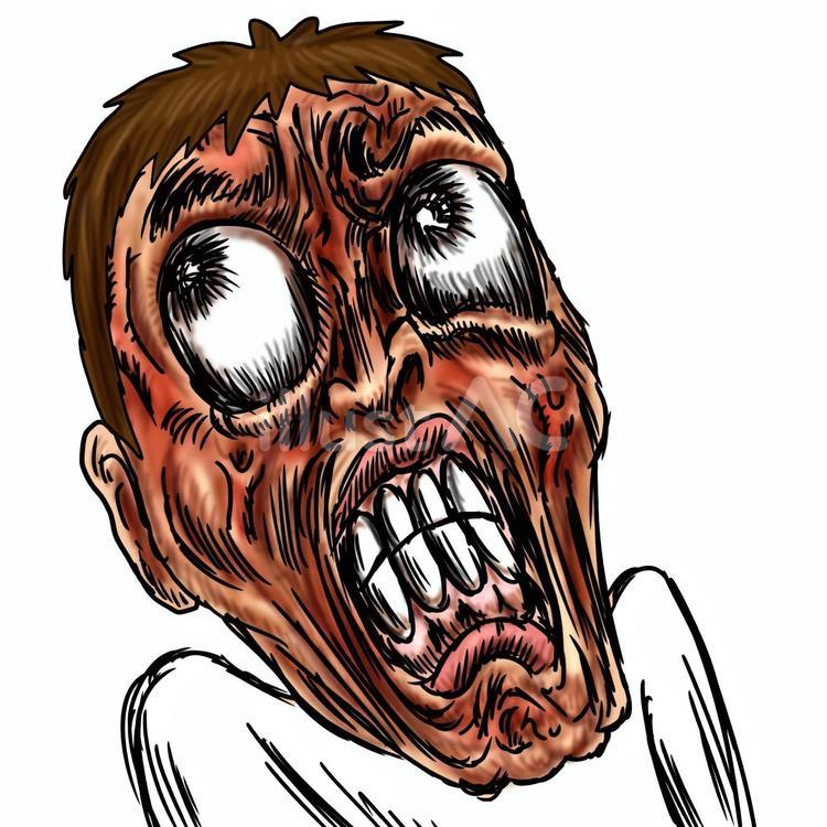 ああん？とキレてくってかかる男性 怒る,キレる,憤怒のイラスト素材