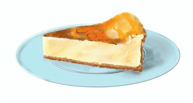 カフェのチーズケーキ カフェのチーズケーキ チーズケーキ,ケーキ,カフェのイラスト素材