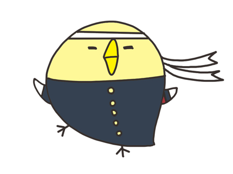 応援するひよこ