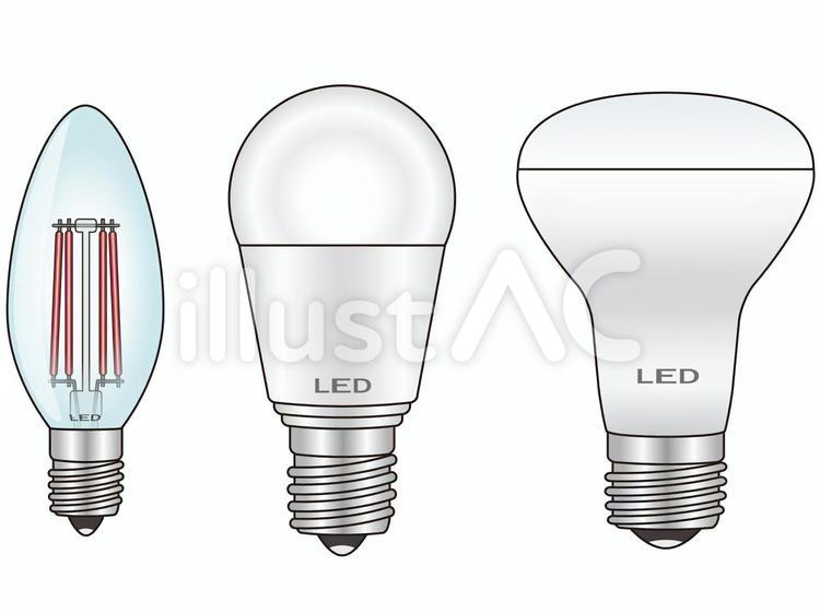 LED電球 led,電球,省エネのイラスト素材