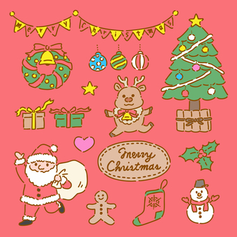 クリスマス 赤背景01