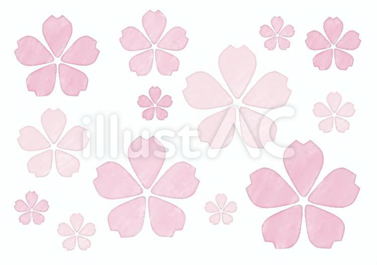 水彩の桜 桜,水彩,春のイラスト素材