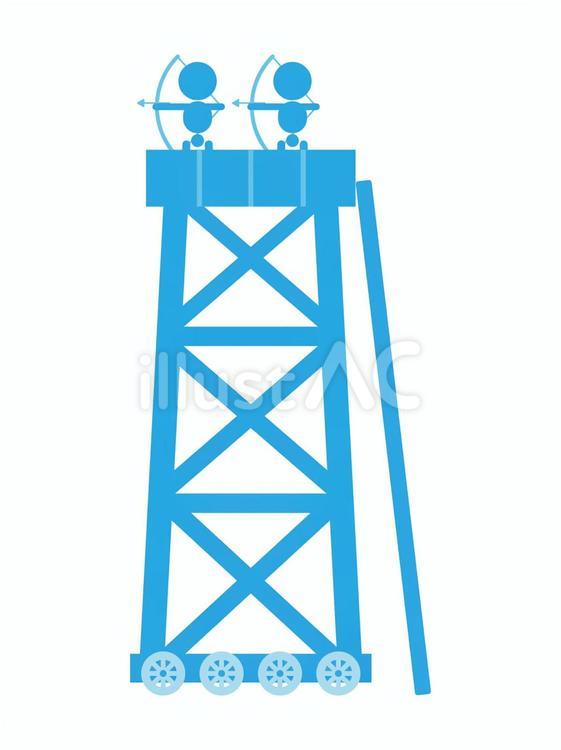 井闌 井闌,シルエット,兵器のイラスト素材